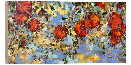 Cuadro de madera Pomegranates