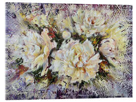 Quadro em acrílico White Peonies