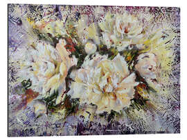 Stampa su alluminio White Peonies