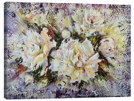 Quadro em tela White Peonies