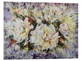 PVC print White Peonies