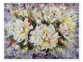 Tableau White Peonies - Diana Malivani