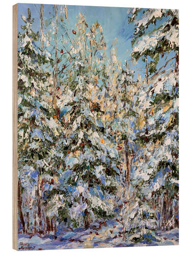 Stampa su legno Snowbirds