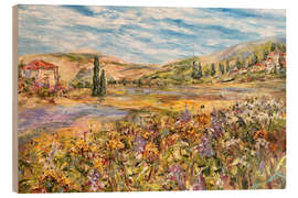 Wood print The sweet air of Provence - Diana Malivani