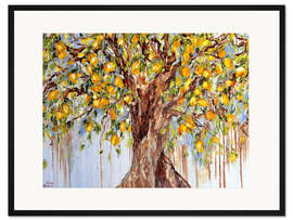 Gerahmter Kunstdruck Zitronenbäume