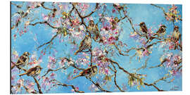 Tableau en aluminium Sparrows in the Blooming Tree - Diana Malivani