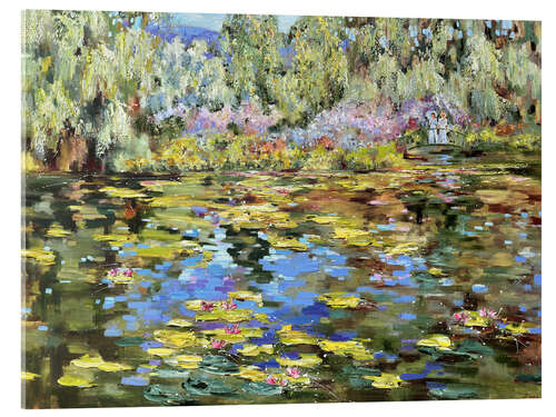 Tableau en verre acrylique Promenade à Giverny