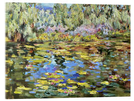 Tableau en verre acrylique Promenade à Giverny - Diana Malivani