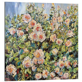 Quadro em alumínio Garden Roses - Diana Malivani