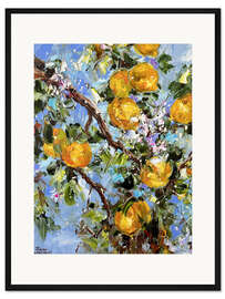 Gerahmter Kunstdruck Zitronenzweig