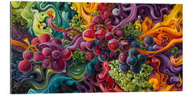 Quadro em plexi-alumínio Abstract summer fruits