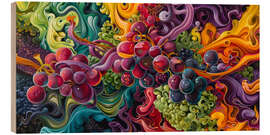 Tableau en bois Abstract summer fruits