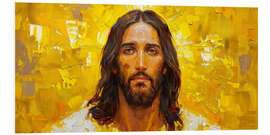 Hartschaumbild Jesus Gold