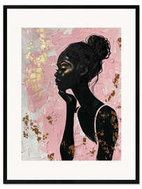 Ingelijste kunstdruk Golden Shiny