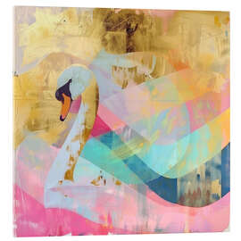 Acrylic print Swan in gold - DejaReve