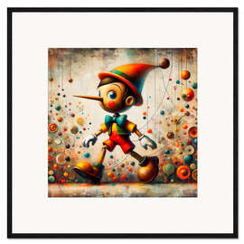 Impression artistique encadrée Pinocchio - nobelart