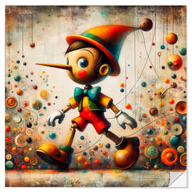 Sticker mural Pinocchio - nobelart