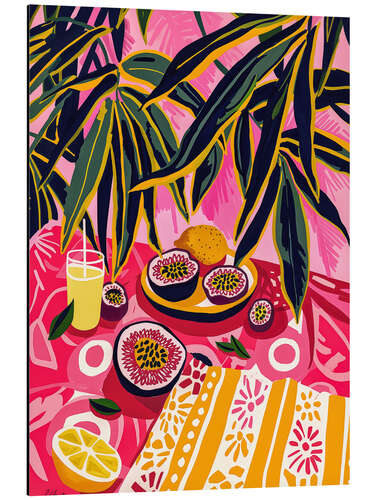 Print på aluminium Colourful still life with passion fruit