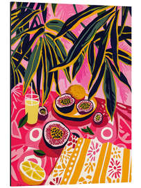 Print på aluminium Colourful still life with passion fruit