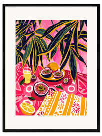 Impression artistique encadrée Colourful still life with passion fruit