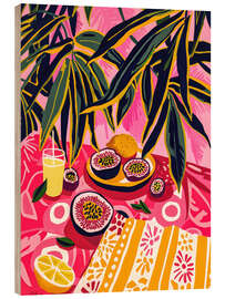Puutaulu Colourful still life with passion fruit