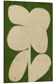 Tableau en aluminium Big bold white flower on green II