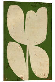 Cuadro de metacrilato Big bold white flower on green I - Marco Marella