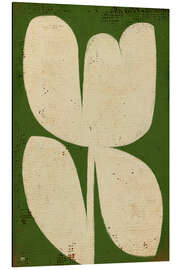 Cuadro de aluminio Big bold white flower on green I - Marco Marella