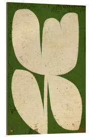 Gallery Print Kräftige weiße Blume auf Grün I