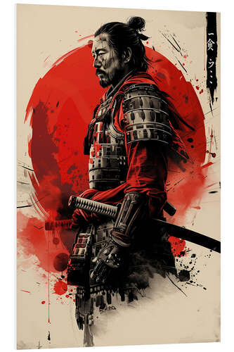 Hartschaumbild Samurai Warrior Bushido