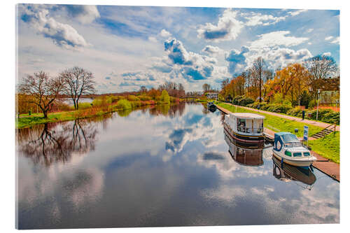Stampa su vetro acrilico Elbe Weser Canal at Bederkesa Lake