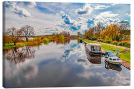 Canvas print Elbe Weser Canal at Bederkesa Lake - HADYPHOTO