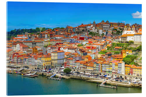 Stampa su vetro acrilico Ribeira Pier - Porto, Portugal