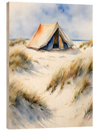 Obraz na drewnie Tent in the dunes - Ohkimiko