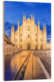 Wood print Milan Cathedral