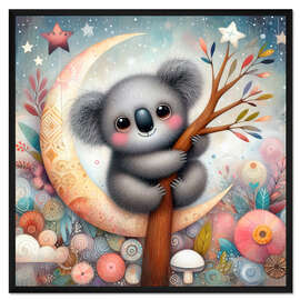 Gerahmter Kunstdruck Süßer Koala - nobelart