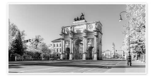 Poster Panorama Siegestor in Munich