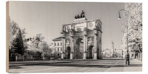 Cuadro de madera Panorama Siegestor in Munich