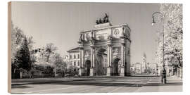 Cuadro de madera Panorama Siegestor in Munich - Dieterich Fotografie