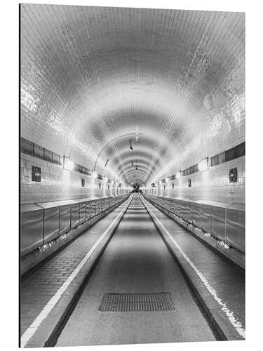 Tableau en aluminium Old Elbe Tunnel in Hamburg