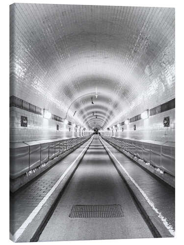 Canvas print Old Elbe Tunnel in Hamburg