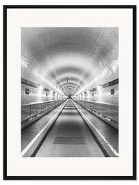Gerahmter Kunstdruck Alter Elbtunnel in Hamburg