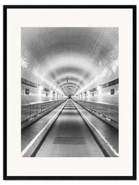 Impresión de arte enmarcada Old Elbe Tunnel in Hamburg - Dieterich Fotografie