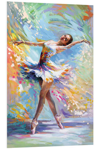 Cuadro de PVC Ballerina in a colour orchestra