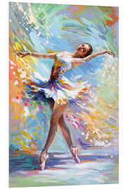Cuadro de PVC Ballerina in a colour orchestra