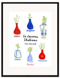Framed art print Garden herbs of Italian cuisine