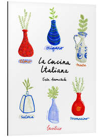 Magnettafel Gartenkräuter der italienischen Kochkunst