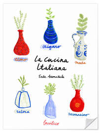 Sisustustarra Garden herbs of Italian cuisine