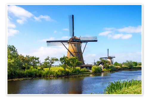 Poster Dutch windmill