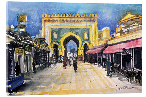 Acrylglasbild Fes, Stadttor Bab Bou Jeloud